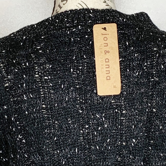 Jon & Anna Crewneck Sweater White / Black XL NWT - Picture 8 of 16